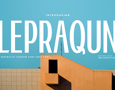 Lepraqun – A Minimalist Narrow Sans Serif Font