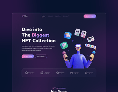 NFT Landing Page Ui Design with Figma