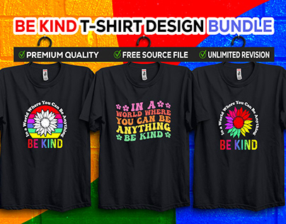 Be Kind T-Shirt Design Bundle