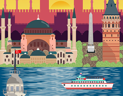 Istanbul city illustration