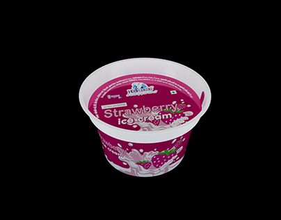 3D strawberry ice cream for iglo bangladesh