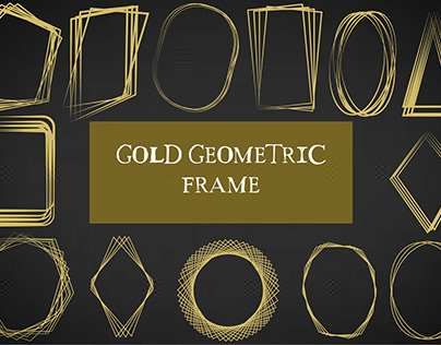 Gold geometric frame