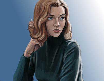 FanArt - Beth Harmon, O Gambito da Rainha, Renato Stegun