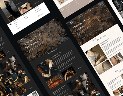 Landing page of the Museum Of Art Renaissance.