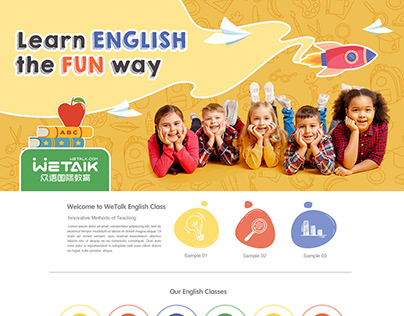 WeTalk Kids English Courses - Webpage Design
