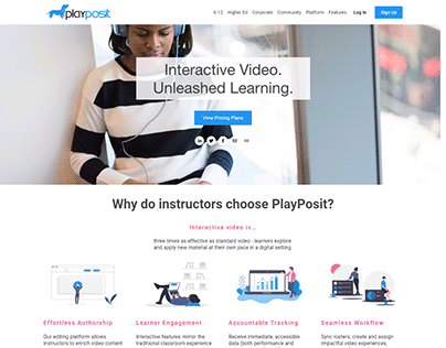PlayPosit SQUARESPACE Website design