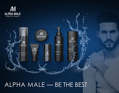 Corporate identity for men's cosmetics brand