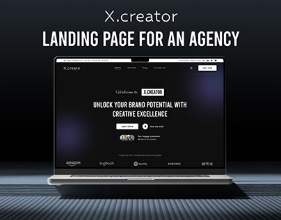 X.Creator - Creative Agency Website Landing Page Design