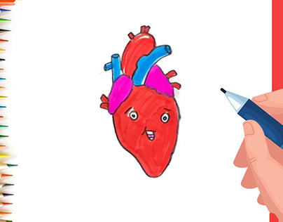 How to draw a happy heart