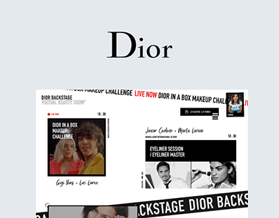 Dior Backstage Virtual Beauty Show Microsite