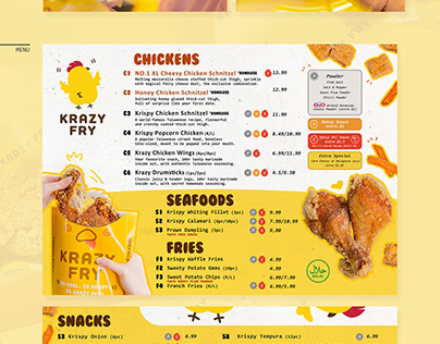 Krazy Fry - Motion Graphics, Package, Printings Design