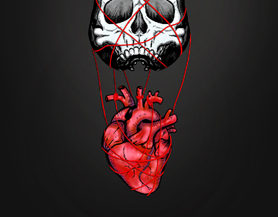 Brain, skull heart