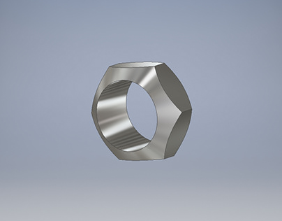 Nut and Bolt Assembly (Autodesk Inventor)