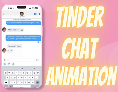 Realistic Phone Tinder Text Message Chat Animation