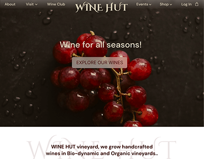 Wine Hut Website Landing Page