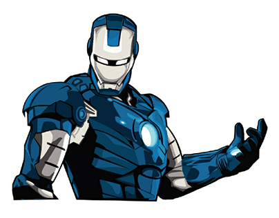 ,  Iron Man , vector illustration