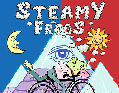 Rock poster Steamy Frogs