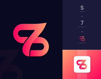 S7 Initial Letters Monogram Logo Design