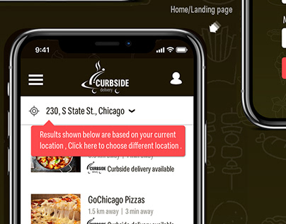 food order & delivery mobile app UI