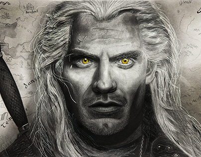 Henry Cavill as The Witcher portrait