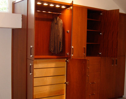 Custom mahogany closets