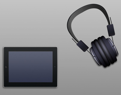 ipad and headphones