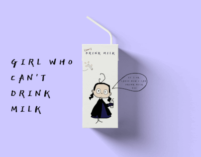 Girl who can't drink milk