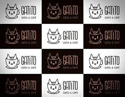 Projeto de logo de cafeteria: "GATITO"