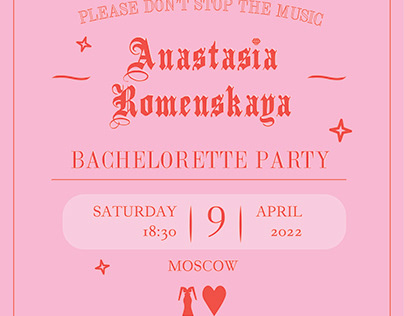 Bachelorette party invitation