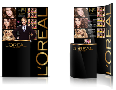 Promo stand for LOREAL, 2012