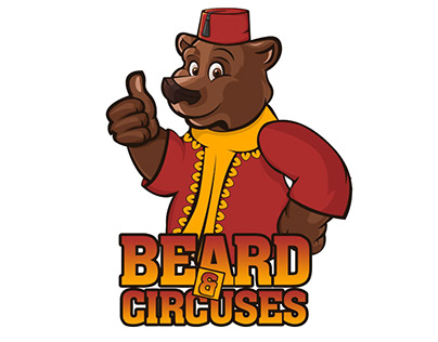 Beard circus logo for fiverr client