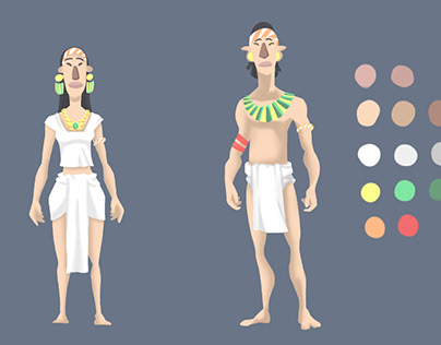 "UNED" Los Mayas: Diseño de Personajes.