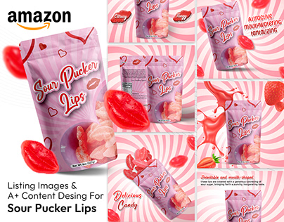 Amazon Listing Design - A+ Content - Sour Pucker Lips