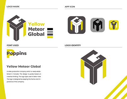 Yellow Meteor Global Company Logo Design