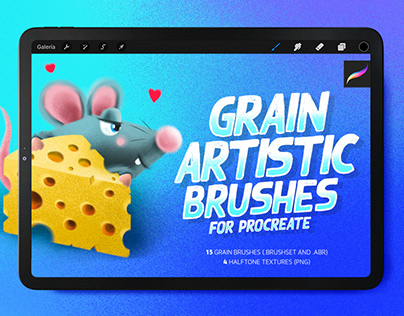 Grain artistic brushes for Procreate