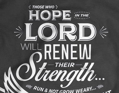 Isaiah 40:31 Typography T-Shirt