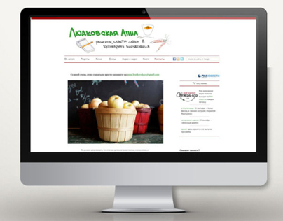 Design for food blog website