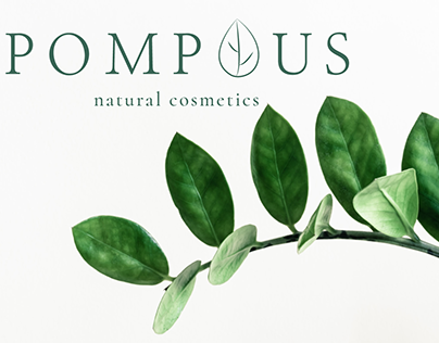 Visual identity for natural cosmetics POMPOUS