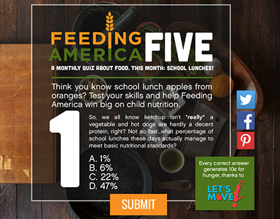 Feeding America Quiz Concept