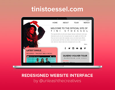 Tini Stoessel Redesigned Website Interface