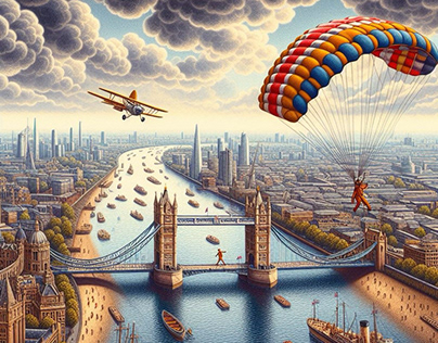 Parachute View of London