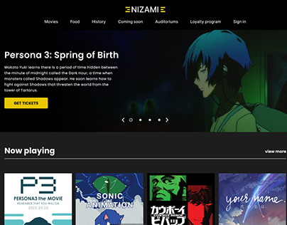 Nizami Movie Center web design