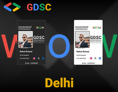 Created ID cards for volunteers in GDSC WOW Delhi