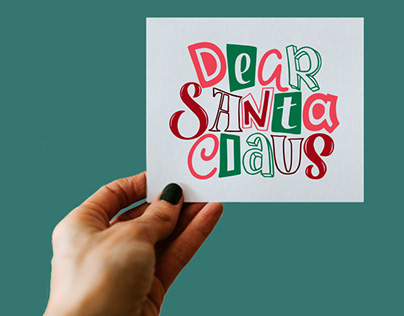 Xmas cards with lettering