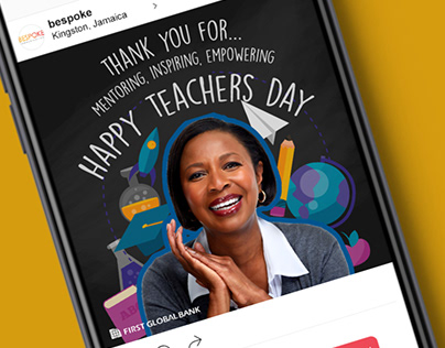Teachers Day digital artwork for Bespoke Communications