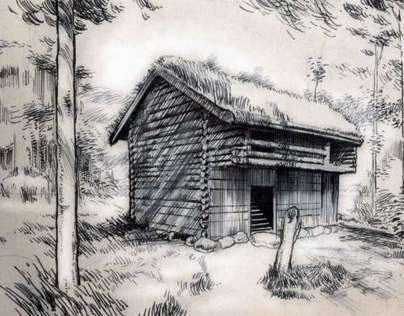Sketch Of A Hut