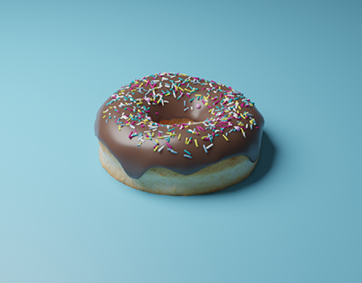 Blender work - Donut with rainbow sprinkles