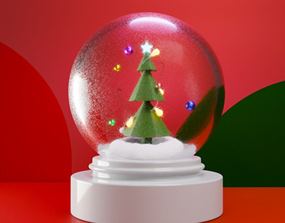 Christmas tree glass ball