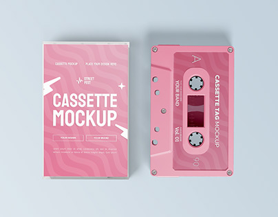 Free Cassette Tape Mockup PSD