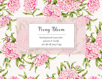 Peony Bloom Patter & motifs